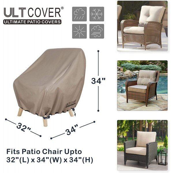 ULTCOVER Waterproof Patio Chair Cover - Image 3