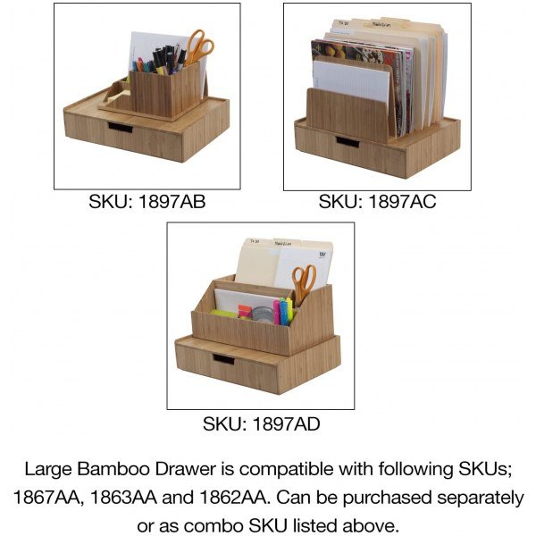 Bamboo Desktop File Folder Organizer - Image 3