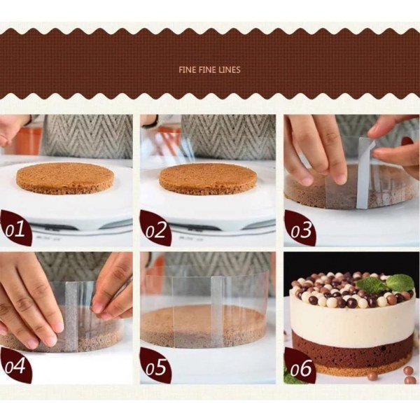 Clear Transparent Cake Collar Cake Strips - Image 3