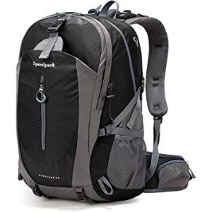 Hiking Backpack 40L Waterproof Lightweight Hiking Daypack Trekking Camping Outdoor Sport Travel Backpacks for Men Women (Black)