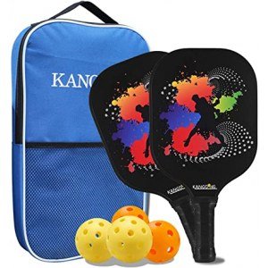 KANGDONG Pickleball Paddle USAPA Approved Pickleball Rackets Set Cushion Grip Paddle Ball Paddle Carbon Fiber Honeycomb Core Pickleball Paddle with Portable Carry Bag Indoor Outdoor Sports Gifts