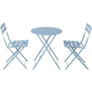 Steel Patio Bistro Set, Folding Outdoor Patio Furniture Sets