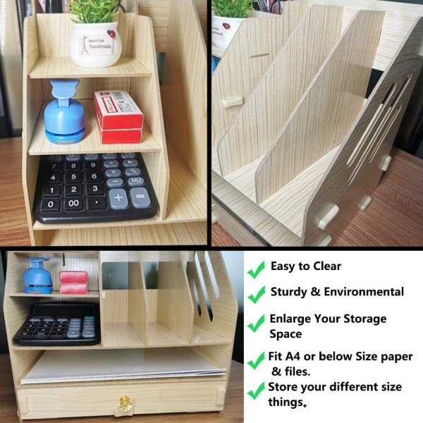 SUPANT Office Desk Organizer With Drawer Set & Accessories - Image 2