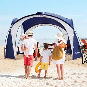 UNP Easy Beach Tent Camping Sun Shelter Backyard Canopy, 10x10ft, Easy up Cabana, Portable Rainproof, Waterproof, Sturdy, Ideal for Outdoor Sports Events, Family Picnics, Gathering