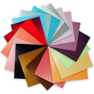 Craftopia glitter self adhesive vinyl sheets 6” x 6 “ 20 pack