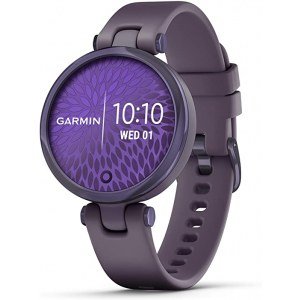Garmin Lily?, Small GPS Smartwatch with Touchscreen and Patterned Lens, Dark Purple