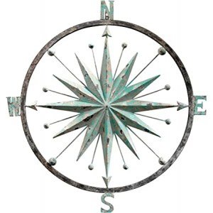 Design Toscano Winds Compass Rose Wall Sculpture, Verdigris