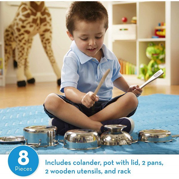 Melissa & Doug Stainless Steel Pots - Image 2