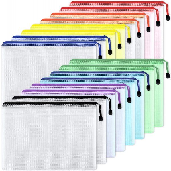 Mesh Zipper Pouch Document Bag - Image 3