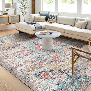 Artistic Weavers Odelia Vintage Bohemian Area Rug,6'7" x 9',Aqua