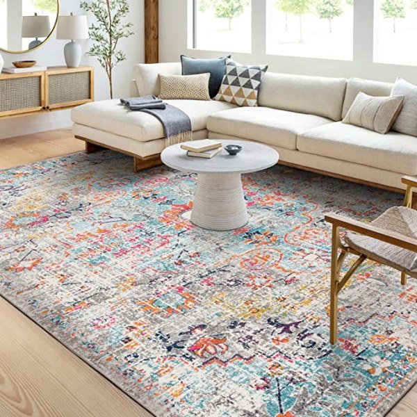 Artistic Weavers Odelia Vintage Bohemian Area Rug,6'7" x 9',Aqua
