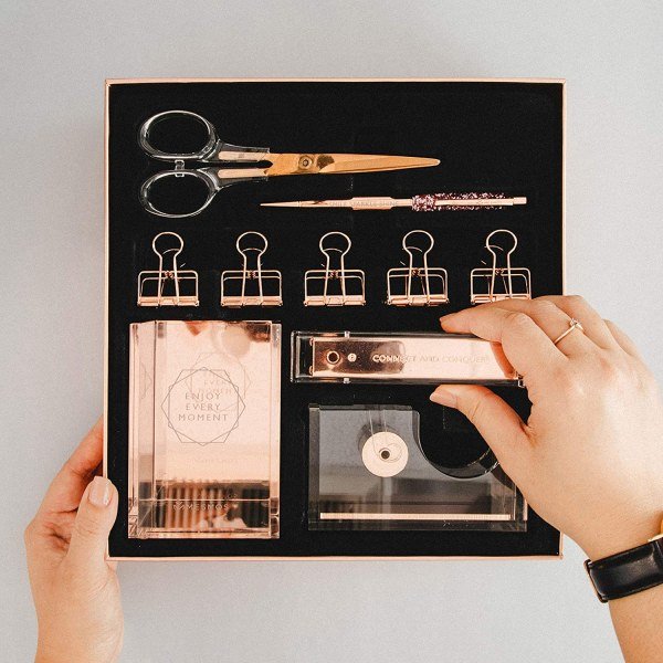 Rose Gold Desk Accessories for Women - Image 3