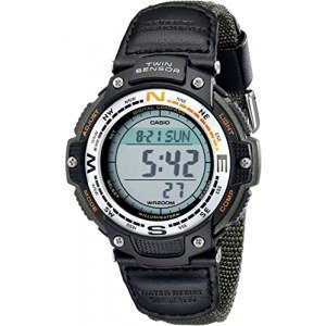 Casio Men's Sports Quartz Watch with Nylon Strap, Black, 23 (Model: SGW100B-3V)
